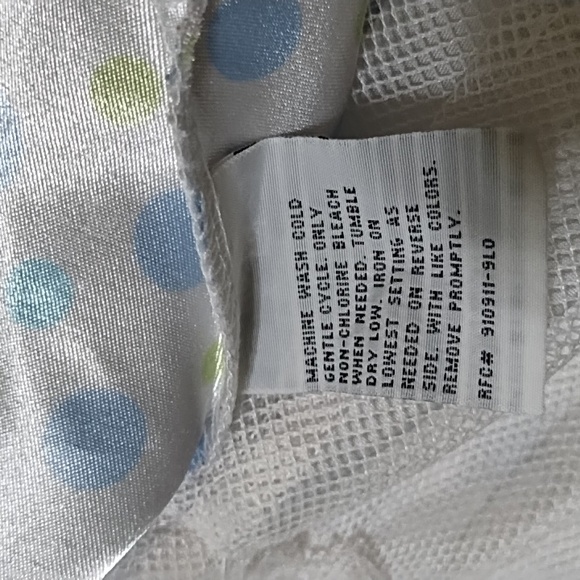 White dressy dress with light blue and green spots. 18 month - Picture 6 of 6